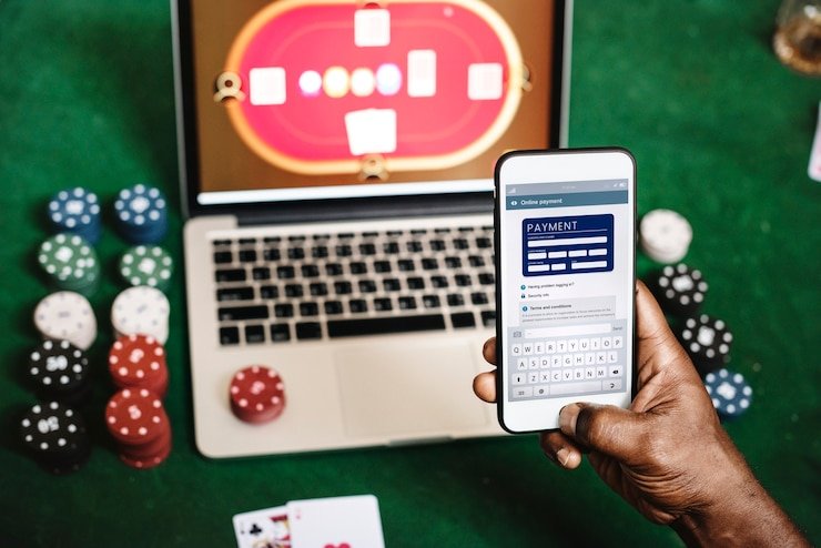 Antarmuka live dealer berkah4d menampilkan permainan baccarat dengan dealer, kartu, dan panel taruhan interaktif